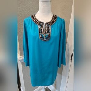 Chico's Beaded Tunic, Size 1 (Medium)